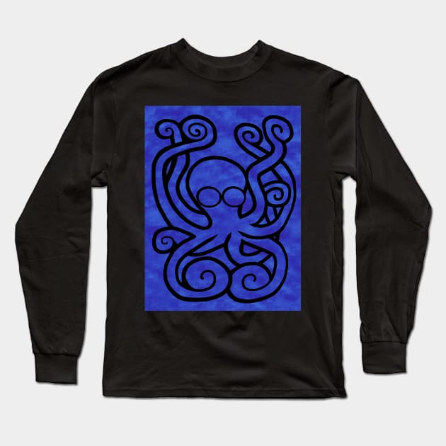 Octo-Doodle-Pus Blue Long Sleeve T-Shirt by BlakCircleGirl